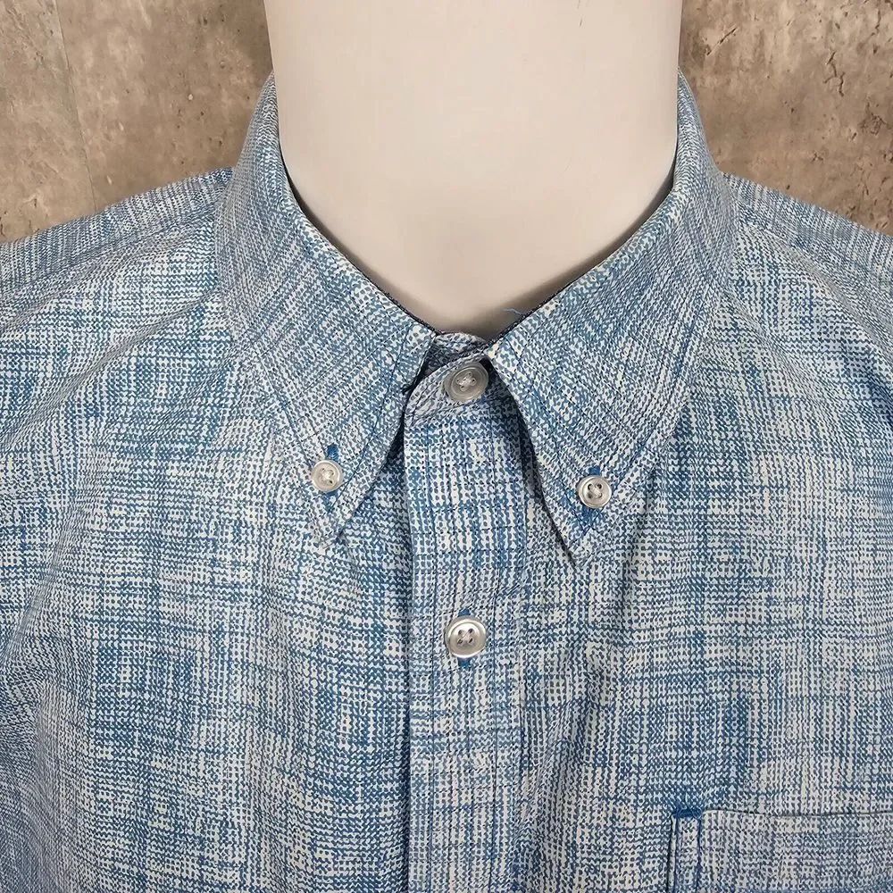 Cody James Core Mens L Blue Abstract‎ Pattern Cotton Short Sleeve Cotton Front